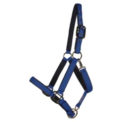 Dura-Tech Deluxe Fully Padded Nylon Halter For Horses -Schneiders Shop 18541 navy