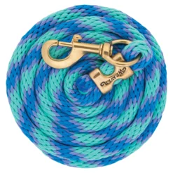 Weaver Leather Weaver Poly Lead Rope With Solid Brass Snap -Schneiders Shop 40510 mintbluelavender