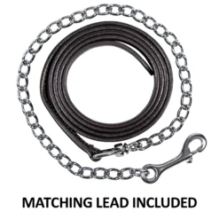 Double S Beaded Silver Plated Show Halter With Lead -Schneiders Shop 42687 feature d overlay