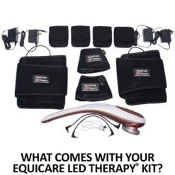 EquiCare LED Therapy® Red Light Wraps, Bell Boots, And Wand Kit -Schneiders Shop 44586 feature c overlay