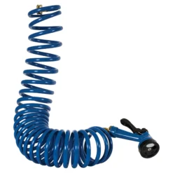 Coil Water Hose With Nozzle 11 Coil Water Hose With Nozzle -Schneiders Shop 44859 royal