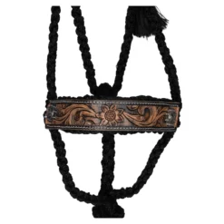 Schneiders® Mule Tape Rope Halter With Tooled Nose -Schneiders Shop 45280 alt f