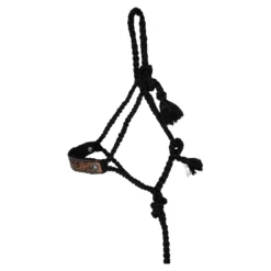 Schneiders® Mule Tape Rope Halter With Tooled Nose -Schneiders Shop 45280 black
